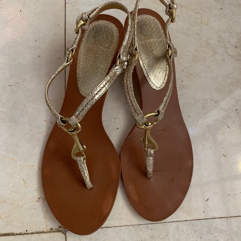 Coach Gold wedges Size 7.